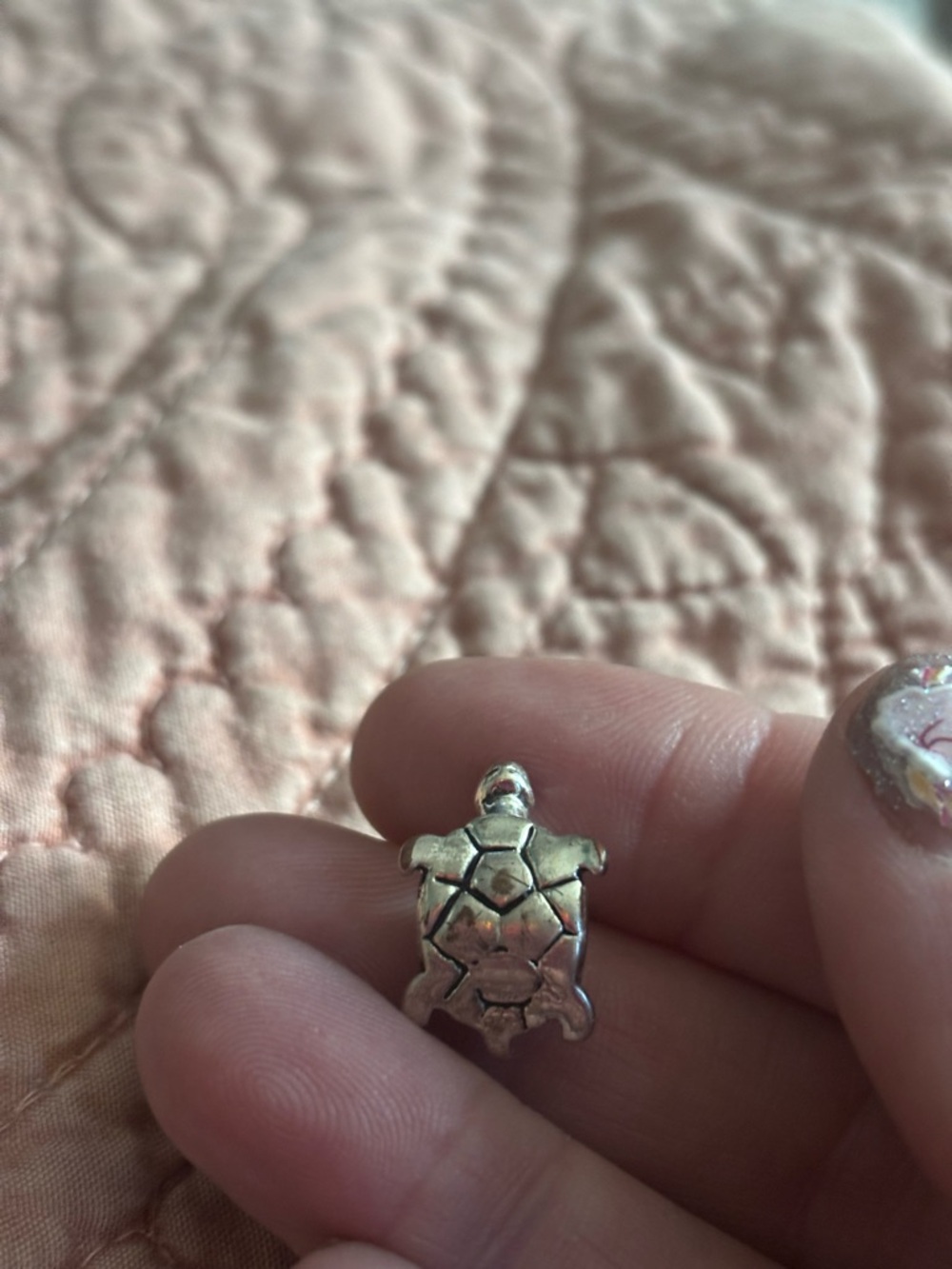 Turtle Charm Pendant in Silver for Bracelet - Picture 6 of 8